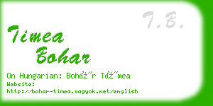 timea bohar business card